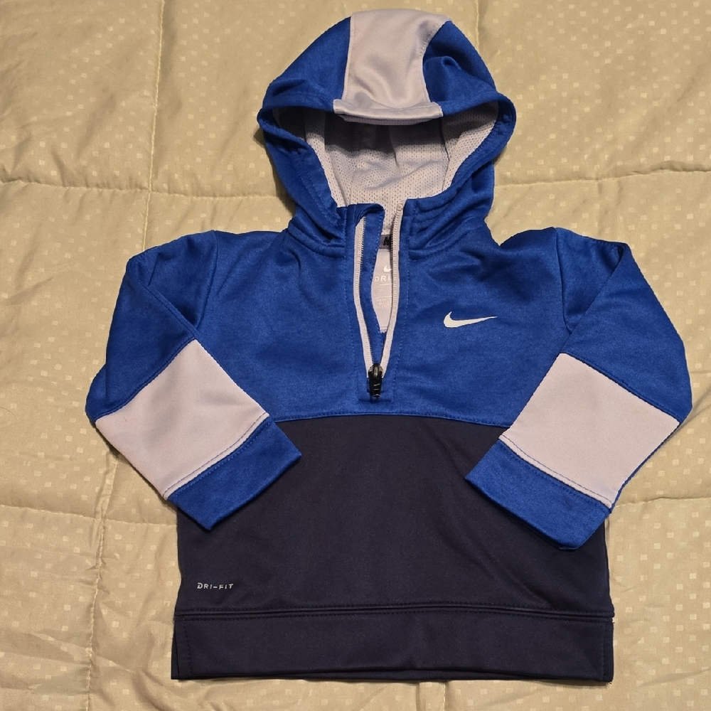 Nike Blue and White Color-Block Sweatshirt And Matching Pants